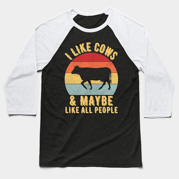 I like cows Baseball T-Shirt by Myartstor 